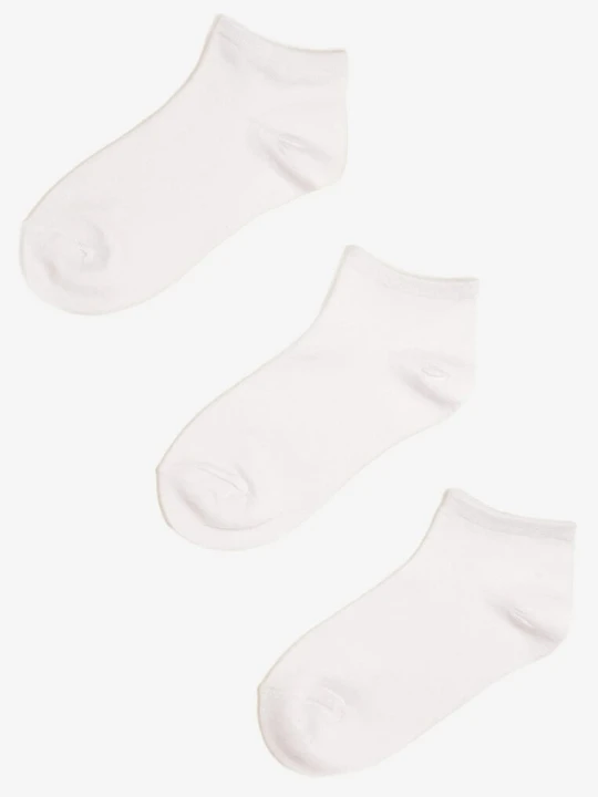 Zdjęcie produktu Białe Skarpety Stopki 3-Pack z Bawełną Venethis