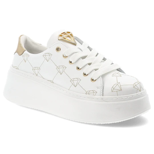 Zdjęcie produktu Białe Sneakersy Armodo Stylowe Obuwie Damskie Na Platformie