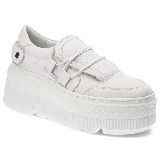 Zdjęcie produktu Białe Sneakersy Armodo Stylowe Obuwie Na Platformie