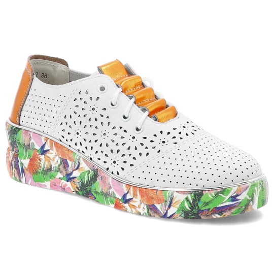Zdjęcie produktu Białe Sneakersy Artiker Ażurowe Obuwie Damskie