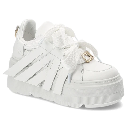 Zdjęcie produktu Białe Sneakersy Chebello Modne Obuwie Damskie Na Platformie