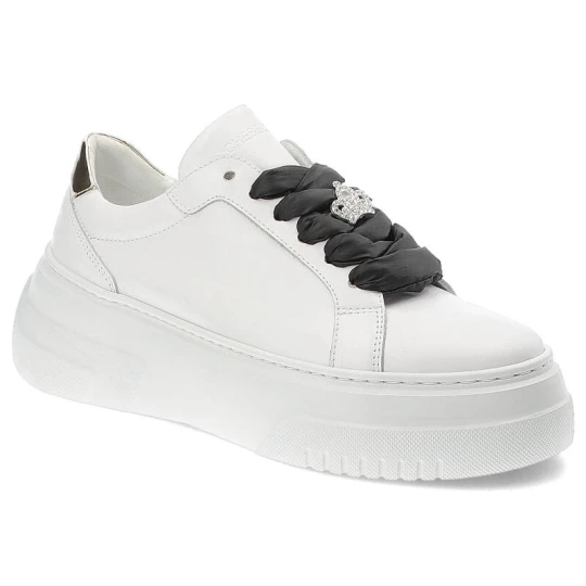 Zdjęcie produktu Białe Sneakersy Chebello Modne Obuwie Damskie Na Platformie
