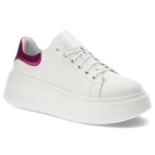Zdjęcie produktu Białe Sneakersy Damiss Wygodne Skórzane Buty Damskie