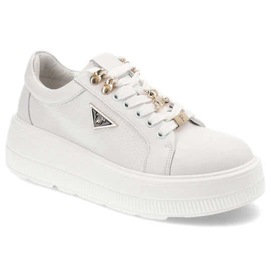 Zdjęcie produktu Białe Sneakersy Filippo Modne Obuwie Damskie Na Platformie
