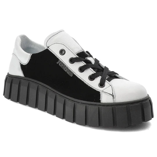 Zdjęcie produktu Białe Sneakersy Pollonus Modne Buty Damskie czarny