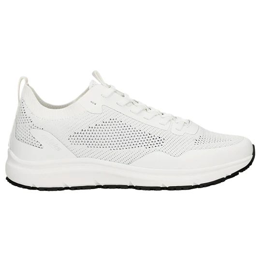 Zdjęcie produktu Białe sneakersy relaks z odblaskowym logo na pięcie r4617019
