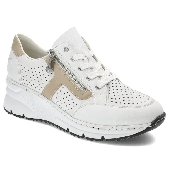 Zdjęcie produktu Białe Sneakersy Rieker Modne Buty Damskie