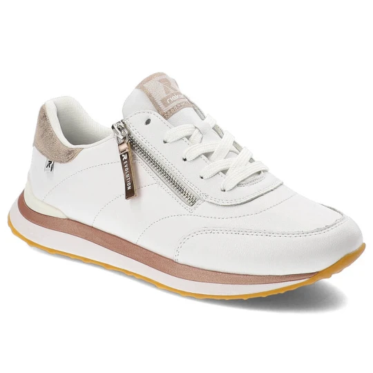Zdjęcie produktu Białe Sneakersy Rieker Modne Obuwie Damskie
