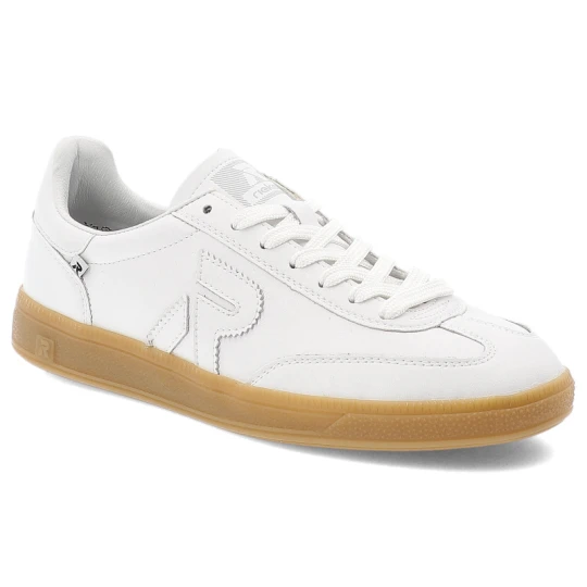 Zdjęcie produktu Białe Sneakersy Rieker Modne Płaskie Obuwie Damskie