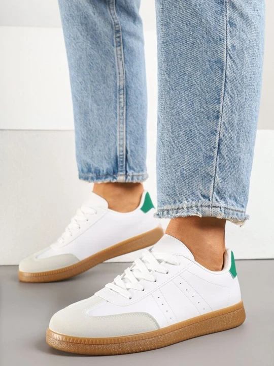 Zdjęcie produktu Białe Sneakersy w Stylu Tenisówek z Perforacją Reiaris POTOCKI
