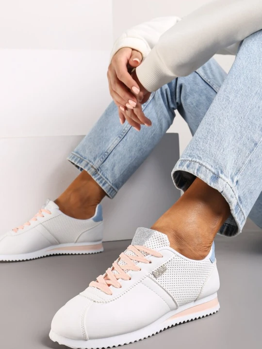 Zdjęcie produktu Białe Sneakersy z Przeszyciami Phyrise