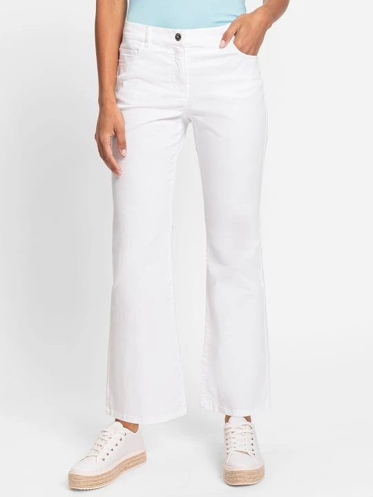 Zdjęcie produktu Białe spodnie damskie Dana Bootcut - Miami Vibes Olsen