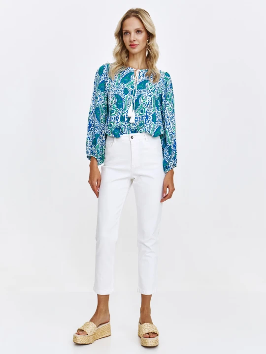 Zdjęcie produktu Białe spodnie jeansowe typu skinny TOP SECRET