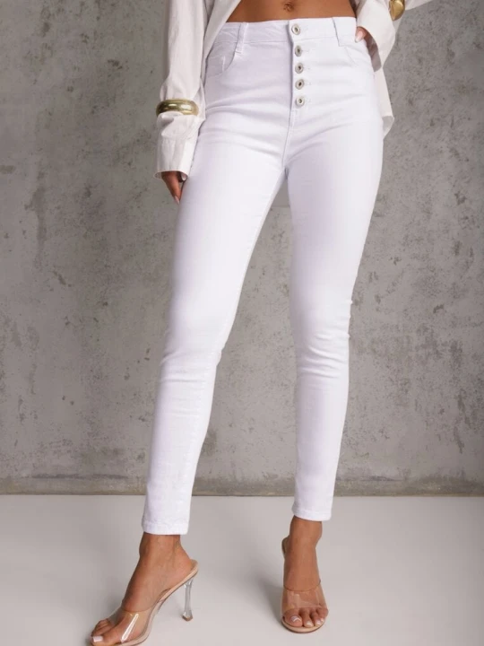 Zdjęcie produktu Białe Spodnie Skinny Winvienne Daysie