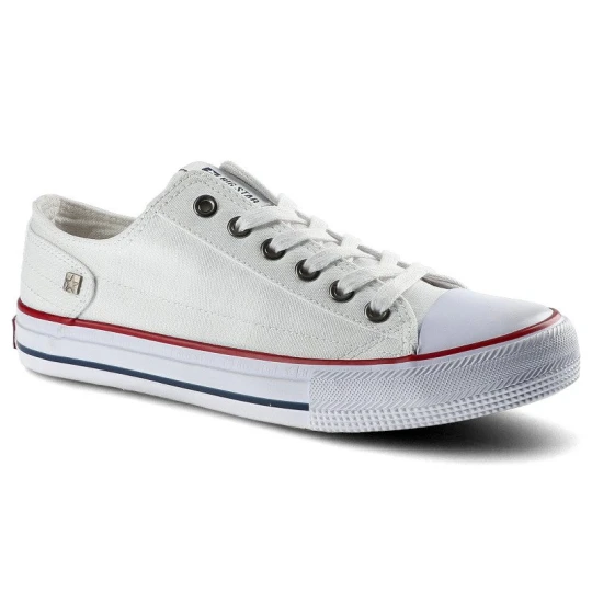 Zdjęcie produktu Trampki damskie Big Star, sportowe i sznurowane, białe, DD274336