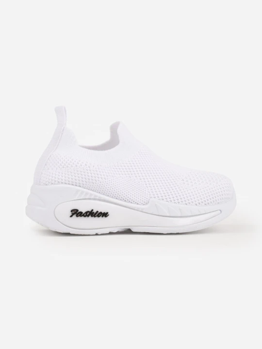 Zdjęcie produktu Białe Wsuwane Buty Sportowe Sneakersy z Siateczkową Cholewką Phalisise Modern World