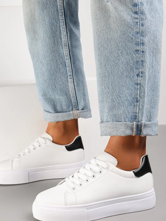 Zdjęcie produktu BIało-Czarne Sneakersy Thessomeda