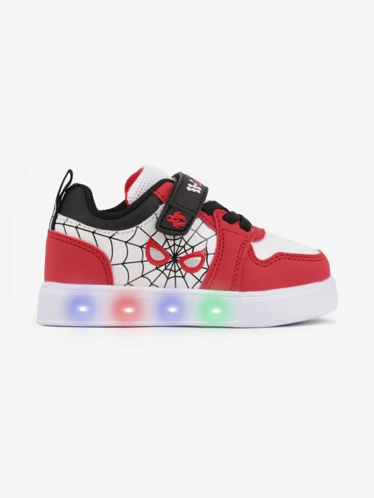 Zdjęcie produktu Biało-Czerwone Buty Sportowe Sneakersy z Ledami i Bajkowym Wzorem Glynzeiros Wink