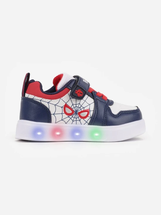 Zdjęcie produktu Biało-Granatowe Buty Sportowe Sneakersy z Ledami i Bajkowym Wzorem Glynzeiros Wink