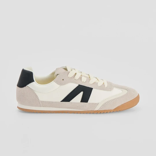 Zdjęcie produktu Biało-szare sneakersy z łączonych materiałów House