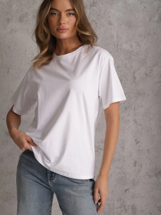 Zdjęcie produktu Biały Bawełniany T-shirt o Kroju Oversize Neduna Romee's