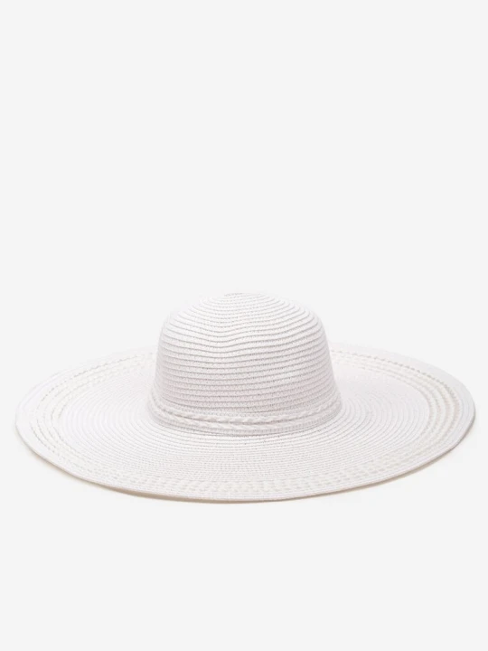 Zdjęcie produktu Biały Kapelusz Plażowy z Plecionki w stylu Boho Amicuralia