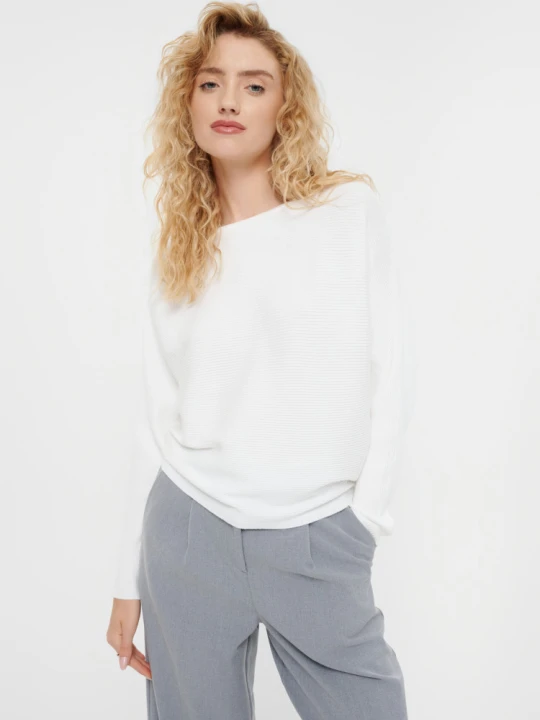 Zdjęcie produktu Biały sweter casual Greenpoint