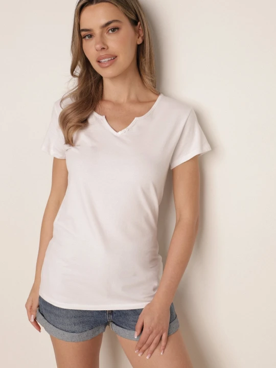 Zdjęcie produktu Biały T-shirt Aerippe Glo-story