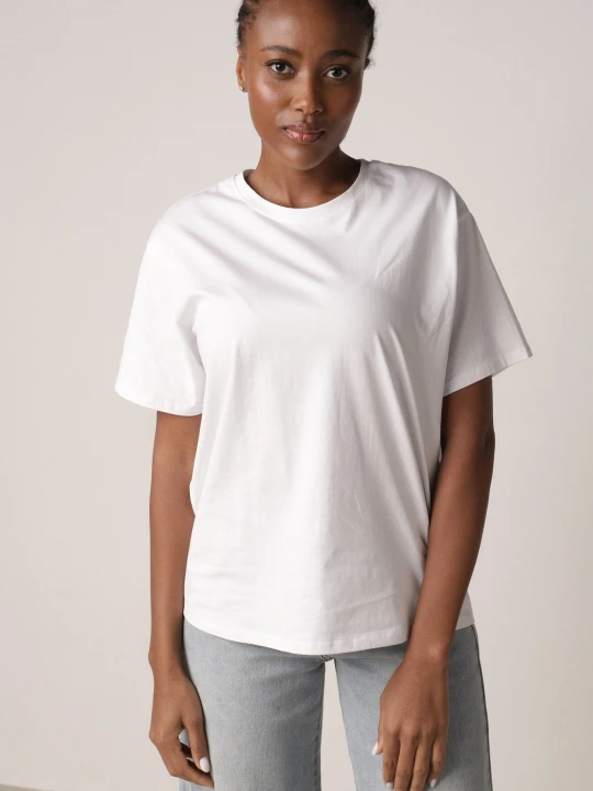 Zdjęcie produktu Biały T-shirt z Bawełny Typu Oversize Nedika Romee's