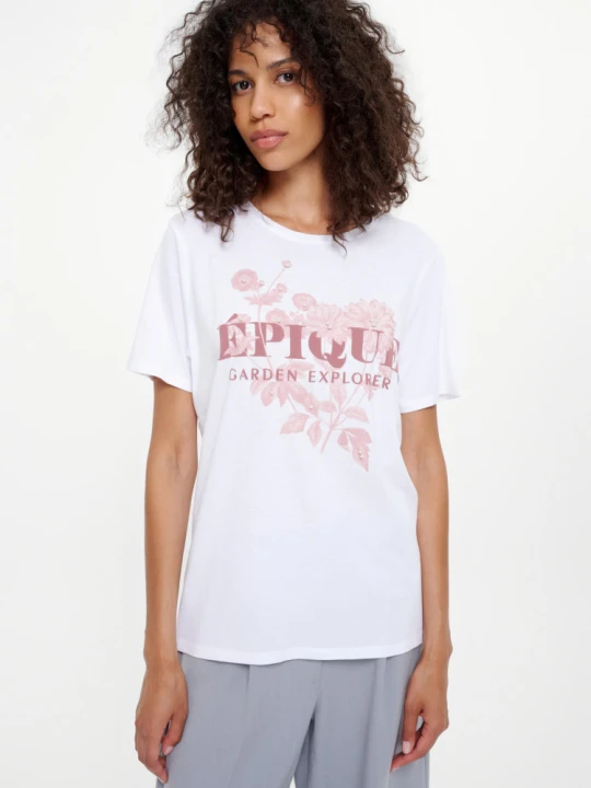 Zdjęcie produktu Biały t-shirt z nadrukiem Greenpoint