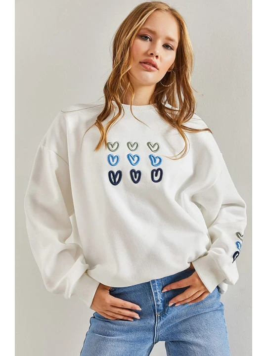 Zdjęcie produktu Bianco Lucci Bluza w kolorze białym rozmiar: S