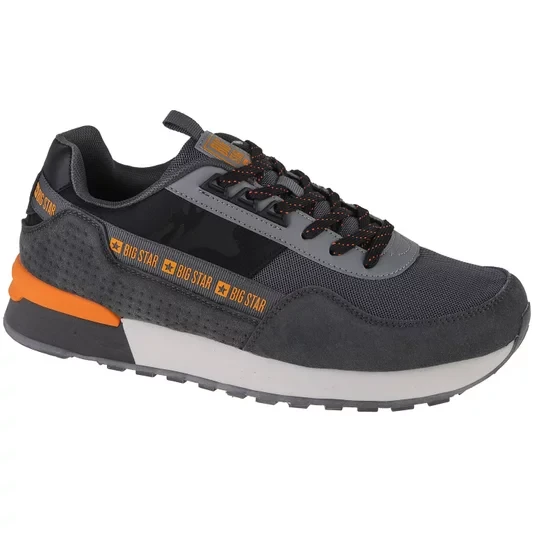 Zdjęcie produktu Big Star Shoes LL174375, Męskie, Szare, buty sneakers, skóra zamszowa, rozmiar: 44