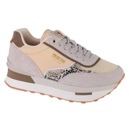 Zdjęcie produktu Big Star Shoes LL274364, Damskie, Beżowe, buty sneakers, skóra zamszowa, rozmiar: 37