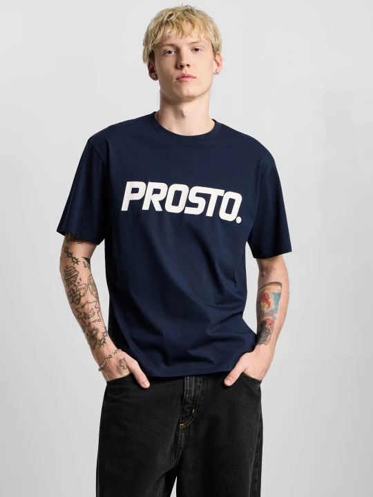 Zdjęcie produktu Biglog t-shirt regular bawełniany męski granatowy PROSTO.
