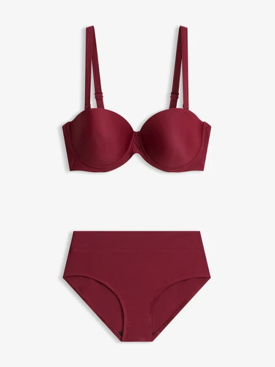 Zdjęcie produktu Bikini balkonetka z szybkoschnącego materiału (2 części) BonPrix czerwony