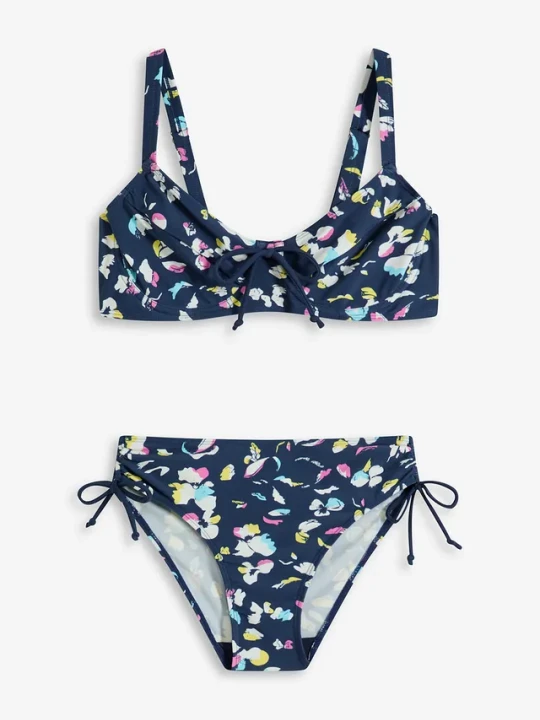 Zdjęcie produktu Bikini minimizer (2 części) z wiązanymi troczkami BonPrix niebieski
