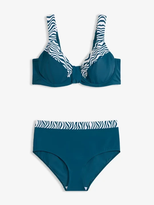 Zdjęcie produktu Bikini minimizer z wyściełanymi ramiączkami (2 części) BonPrix niebieski