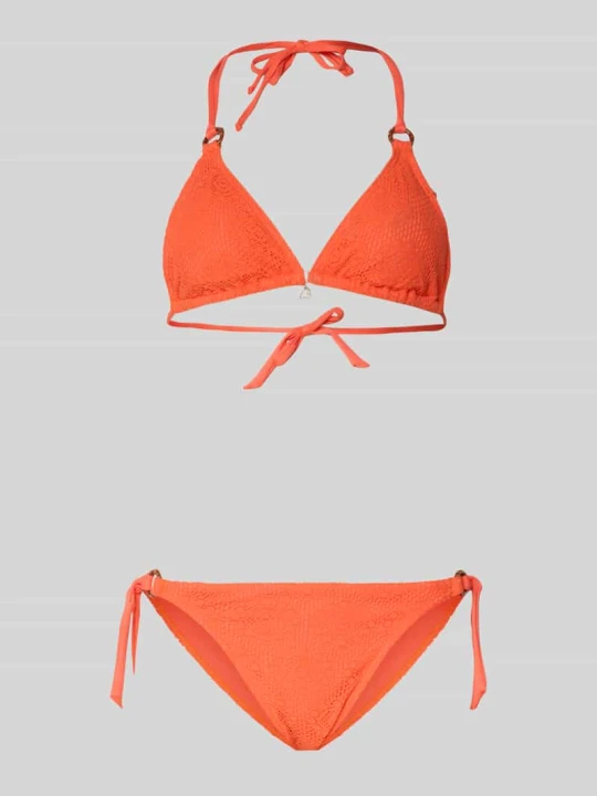 Zdjęcie produktu Bikini z ażurowym wzorem na całej powierzchni model 'Sunmesh' Banana Moon Pomarańczowy