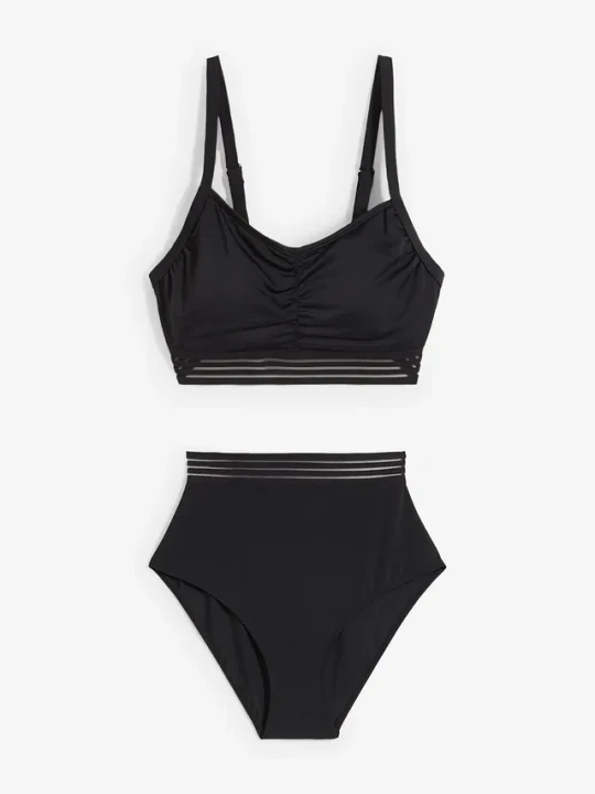 Zdjęcie produktu Bikini z biustonoszem bustier (2 części) BonPrix czarny