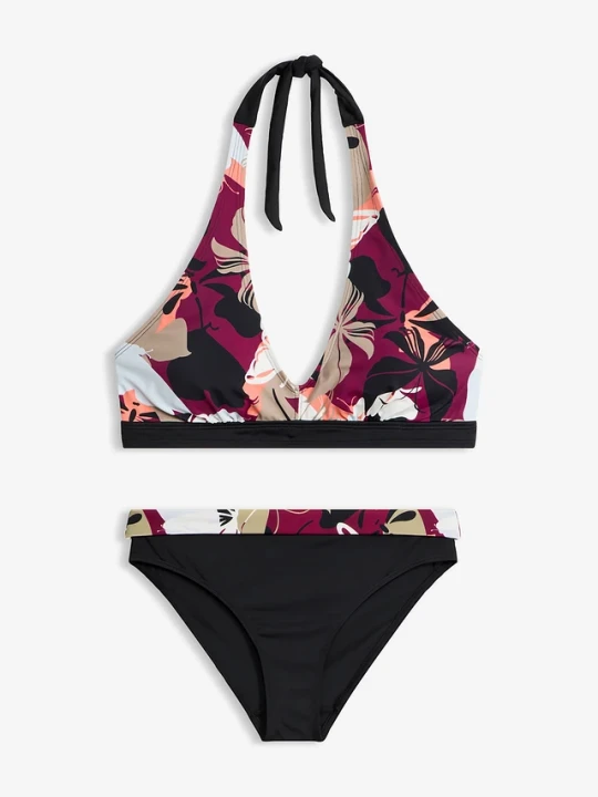 Zdjęcie produktu Bikini z dekoltem halter (2 części) BonPrix czerwony