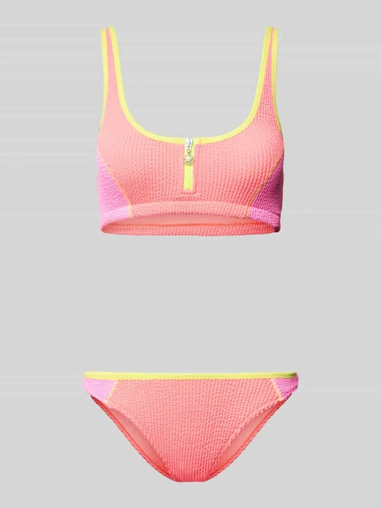 Zdjęcie produktu Bikini z fakturowanym wzorem model ‘BONGOPICA POPMI’ Banana Moon Mocnoróżowy