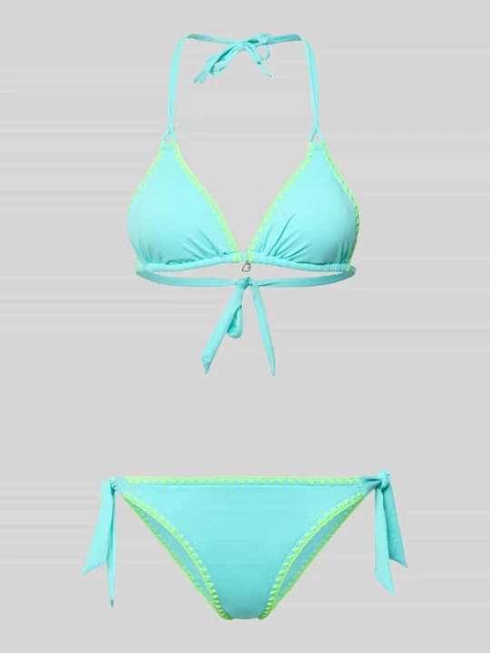 Zdjęcie produktu Zestaw bikini z haftami i wiązaniem Banana Moon Morski