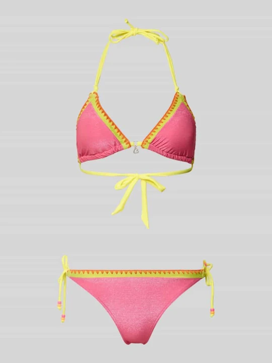 Zdjęcie produktu Bikini z Ozdobne kamienie Model 'Blucostora' Banana Moon Mocnoróżowy