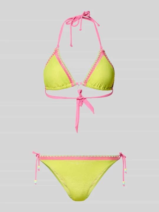 Zdjęcie produktu Bikini z Ozdobne kamienie Model 'Blucostora' Banana Moon Żółty