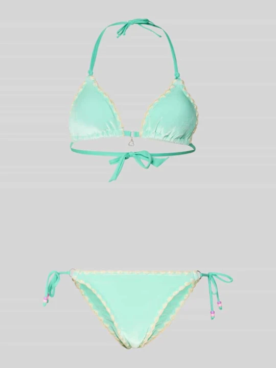 Zdjęcie produktu Zestaw bikini z ozdobne kamienie model 'Neosun' Banana Moon Miętowy