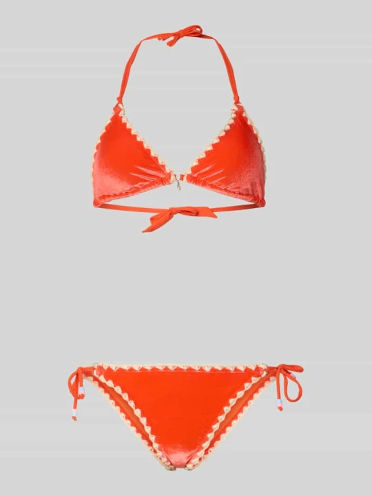 Zdjęcie produktu Zestaw bikini z ozdobne kamienie model 'Neosun' Banana Moon Pomarańczowy