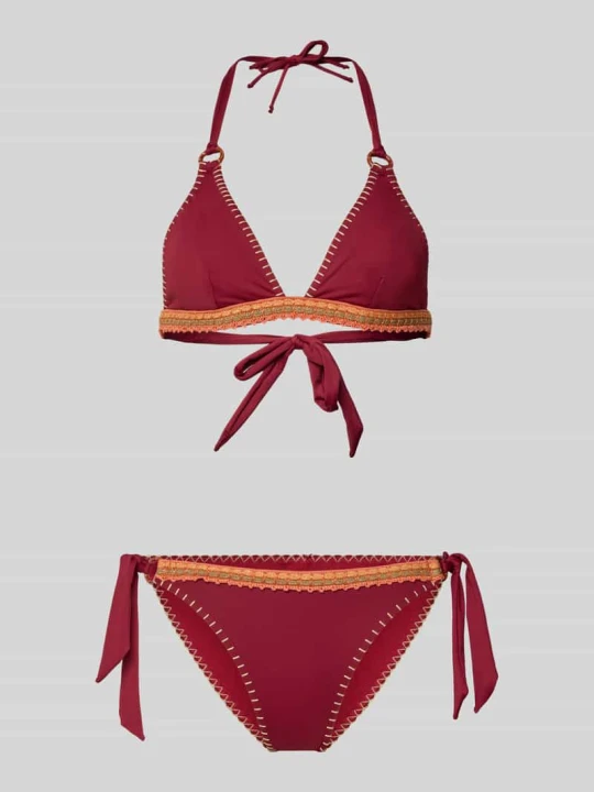 Zdjęcie produktu Bikini z szydełkową koronką Banana Moon Bordowy
