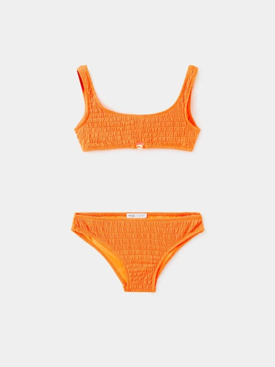 Zdjęcie produktu Bikini z teksturą pomarańczowy - Dzieci - lata - MANGO KIDS