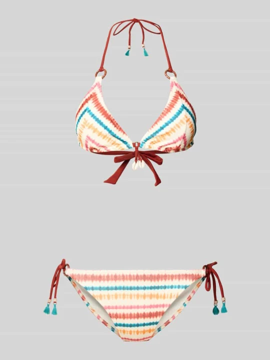 Zdjęcie produktu Bikini z usztywnianymi miseczkami i bocznym wiązaniem Banana Moon Złamany biały