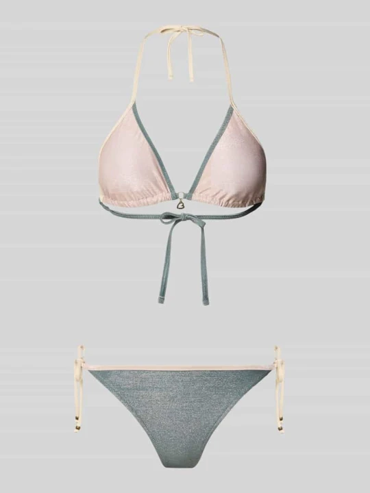 Zdjęcie produktu Bikini z usztywnianymi miseczkami i bocznym wiązaniem Banana Moon Brudnoróżowy